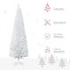 image 3 of HOMCOM 6ft Unlit Artificial Christmas Tree, Pencil Slim mas Tree with Solid Stand and Realistic Branches, White
