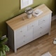 image 2 of Vida Designs Arlington 7 Drawer Chest of Drawers Shaker Bedroom Storage, Grey & Oak