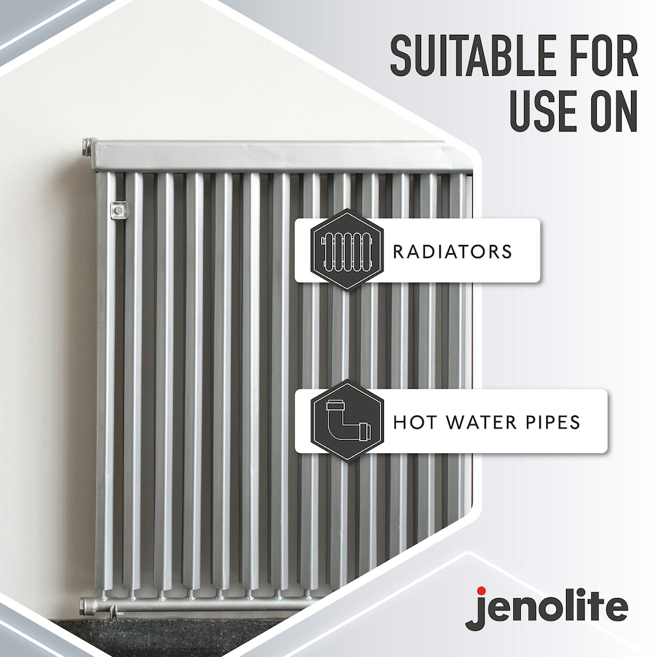 image 1 of Jenolite Directorust Radiator Enamel Paint - Silver Gloss - 400ml Spray Can - 3-Pack