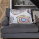 image 2 of Hand Painted Multicolor Watercolor Blanket | Multi