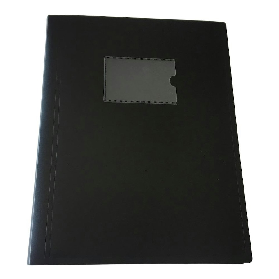image 1 of A4 Black Flexible Cover 20 Pocket Display Book