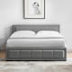 image 1 of Vida Designs Vanita 4ft6 Double Ottoman Bed Storage Fabric Upholstered, Light Grey, 135 x 190cm