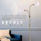 image 3 of Living and Home Modern 2-Head Floor Lamp for Living Room - Bronze