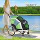 image 8 of PawHut 2-in-1 Dog Bicycle Trailer w/ Safety Leash, Reflectors - Orange