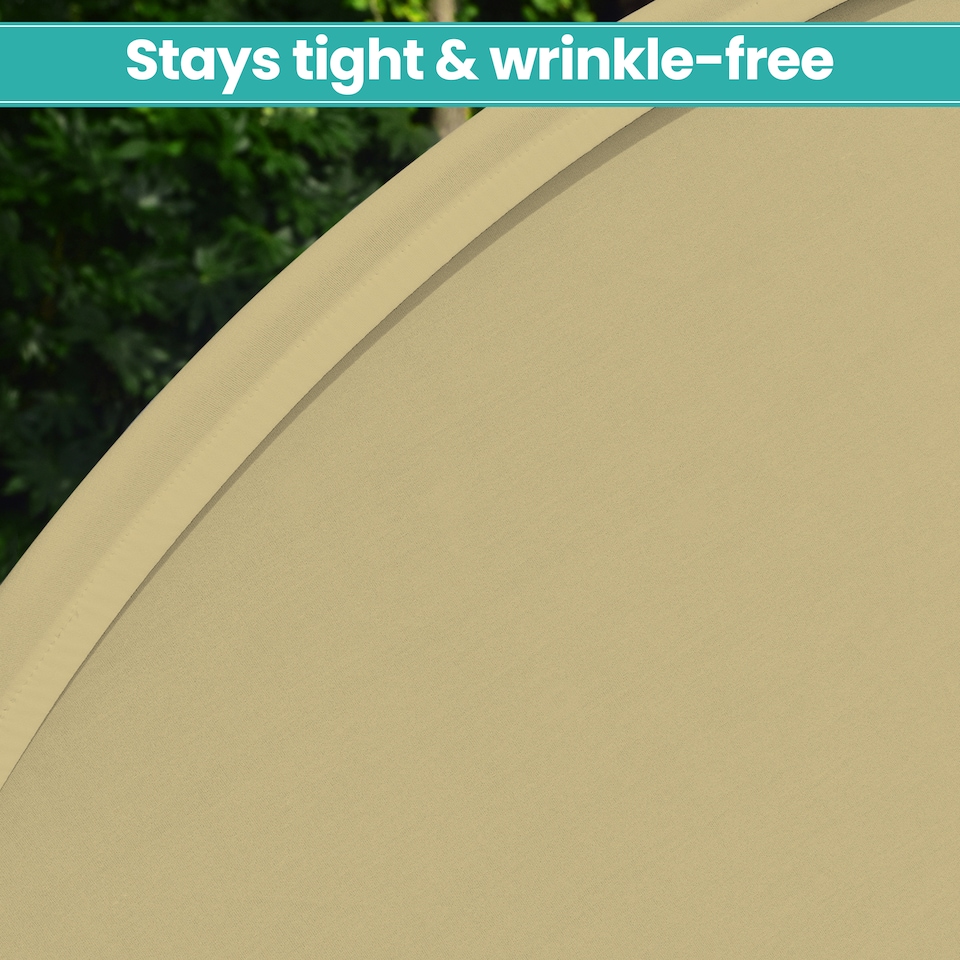 image 1 of 160GSM Champagne Round Arch Backdrop Cover - 180cm
