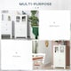image 5 of kleankin Bathroom Floor Storage Cabinet Standing Unit Kitchen Cupboard W/ Doors