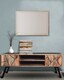 image 2 of Amar Plasma TV Unit- Iron Base - Mango Wood/Iron - L35 x W118 x H46 cm - Light Finish - Assembly Required