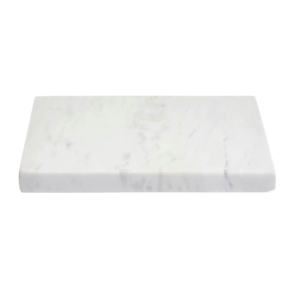 image 1 of Interiors By Premier White Marble Rectangular Chopping Or Serving Board, Durable Natural Stone Board For Kitchen Use