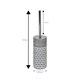 image 3 of Showerdrape Ravello Geo Floral Grey & White Toilet Brush & Holder