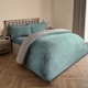 image 2 of OHS Reversible Teddy Duvet Cover with Pillowcase | Blue | Duck Egg | Double