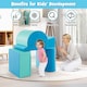image 7 of COSTWAY 5 Pieces Kids Climb Crawl Foam Play Set Colorful Educational Software-Navy