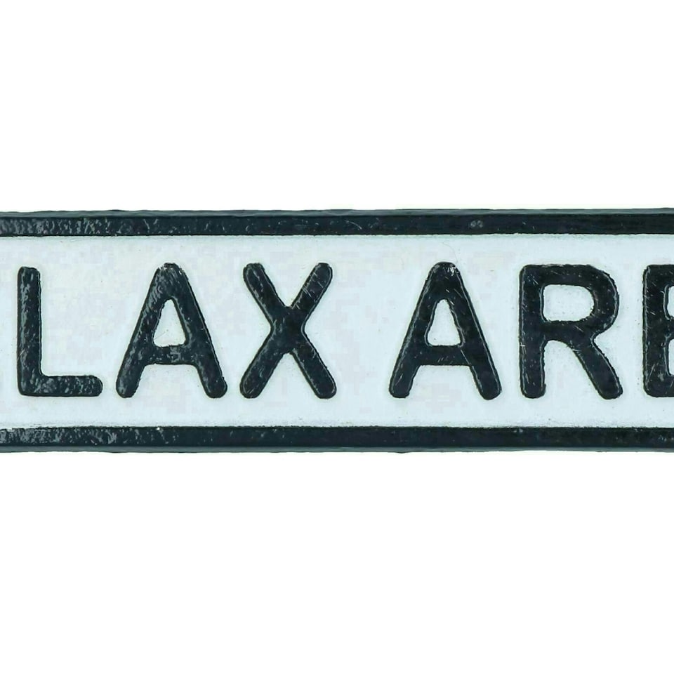 image 1 of Relax Area Cast Iron Sign Plaque Door Wall House Fence Gate Garden Hotel Shop