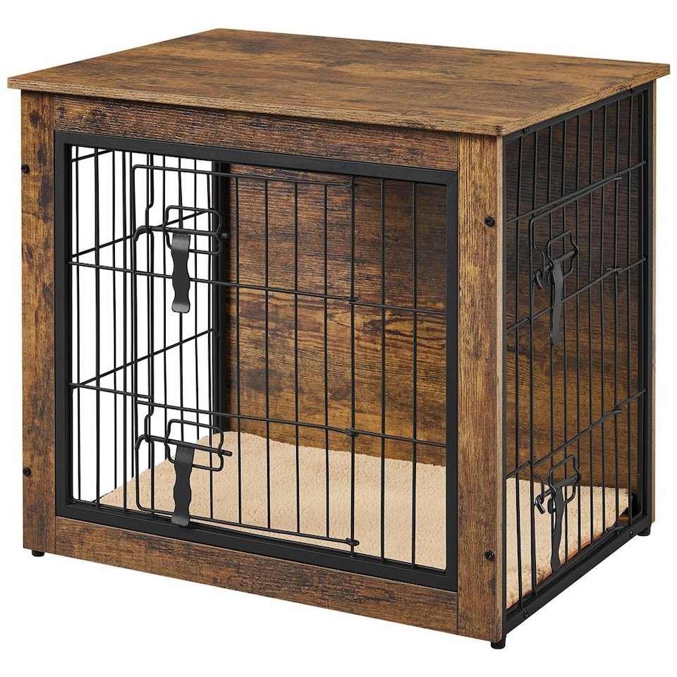image 1 of Yaheetech 69 cm Dog Crate Furniture Brown | Rustic Brown
