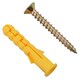 image 5 of 5 x 40mm Countersunk Screws And Wall Raw Plugs For Wood Concrete Brick 80pc