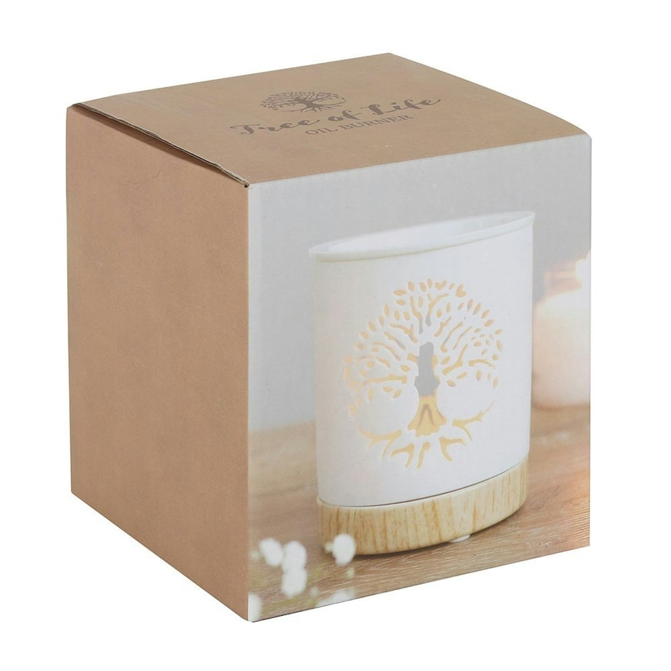 image 1 of Something Different Tree Of Life Oil Burner - White - One Size