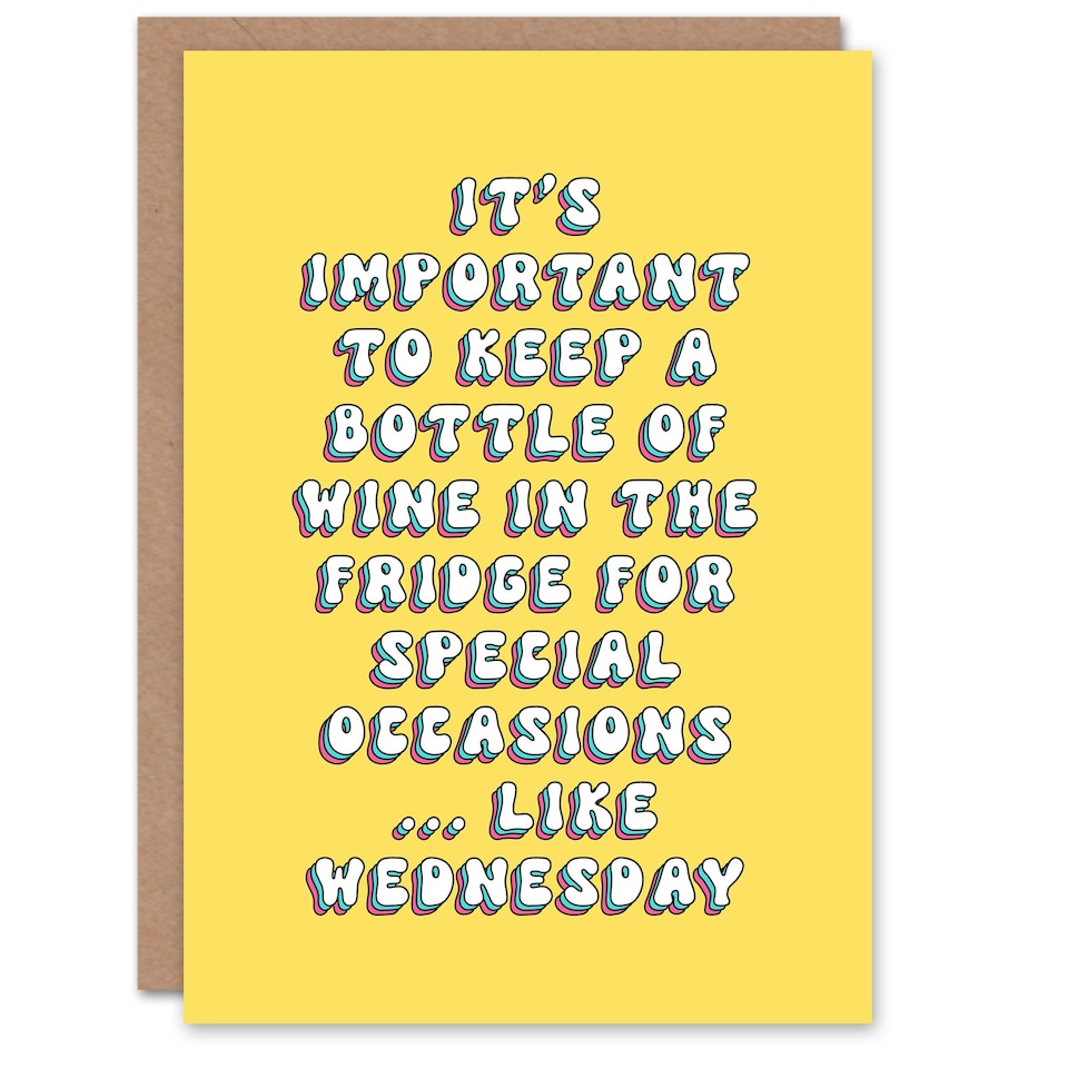 image 1 of Wine Bottle Fridge Special Occasions Funny Birthday Card