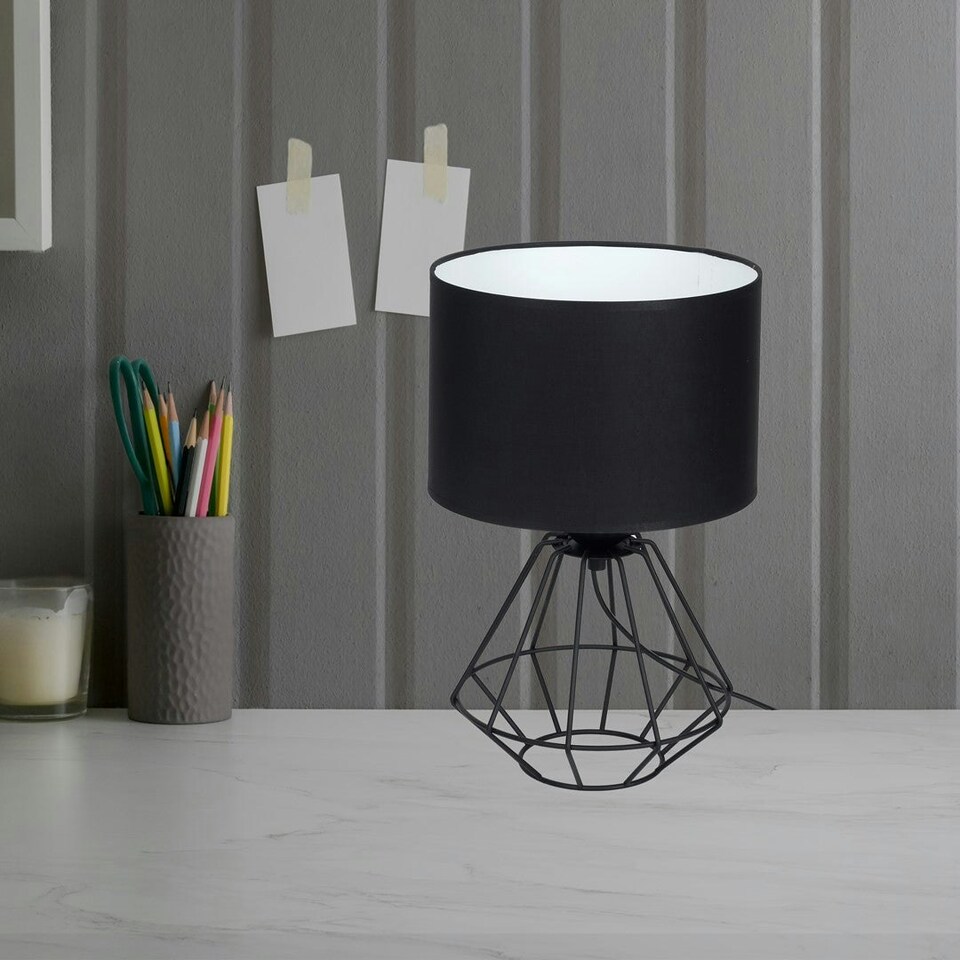 image 1 of Milagro Table Lamp Colin Black 1XE27