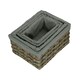 image 3 of Set of 4 Grey Scandi Storage Basket with Grey Lining Grey