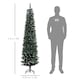 image 5 of HOMCOM 6FT Artificial Snow Dipped Christmas Tree mas Pencil Tree Holiday Home Indoor Decoration with Foldable Black Stand, Green