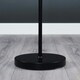 image 1 of ValueLights Standard Floor Lamp In Black Metal Finish With Large Mustard Tapered Light Shade With 6w LED GLS Bulb In Warm White