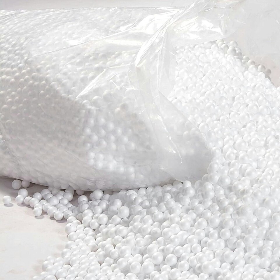 image 1 of 2 Cubic Ft White Polystyrene Bead Filling Bean Bag Refill Booster Top Up Bean Balls