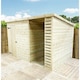 image 2 of 13 x 4 Garden Shed Pressure Treated T&G PENT Wooden Garden Shed + SIDE STORAGE (13' x 4' / 13ft x 4ft) (13 x 4)