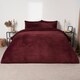 image 1 of OHS Teddy Fleece Ultra Soft Duvet Cover and Pillowcase Set, Single - Burgundy