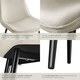image 5 of Dining Chair Monroe - padded, velvet look, ergonomic seat, black steel legs | Cream | cream | 2