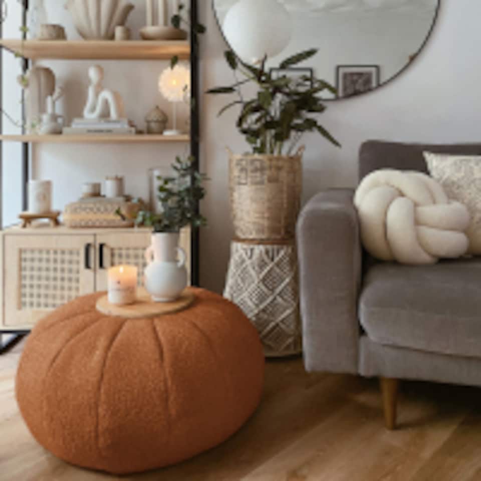 image 1 of rucomfy Indoor Snug Pouffe - Comfortable Bean Bag Footstool