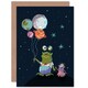 image 1 of Aliens Space Planet Balloons Kids Birthday Child Kids Card