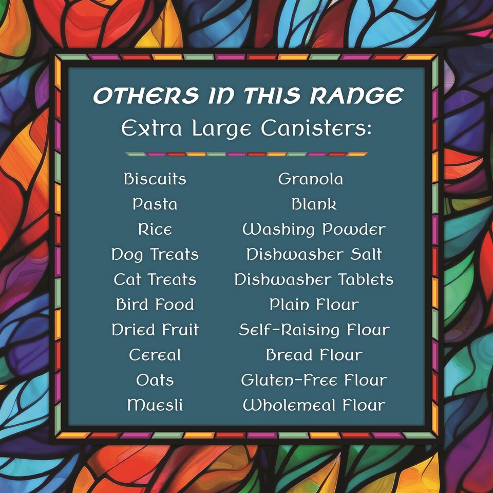 image 1 of Stained Glass Print Dishwasher Tablets Storage Tin