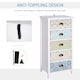 image 4 of HOMCOM Chest of 5 Drawers Bedside Cabinet Side Storage Chest Entryway Living Room Bedroom Furniture Organizer Unit