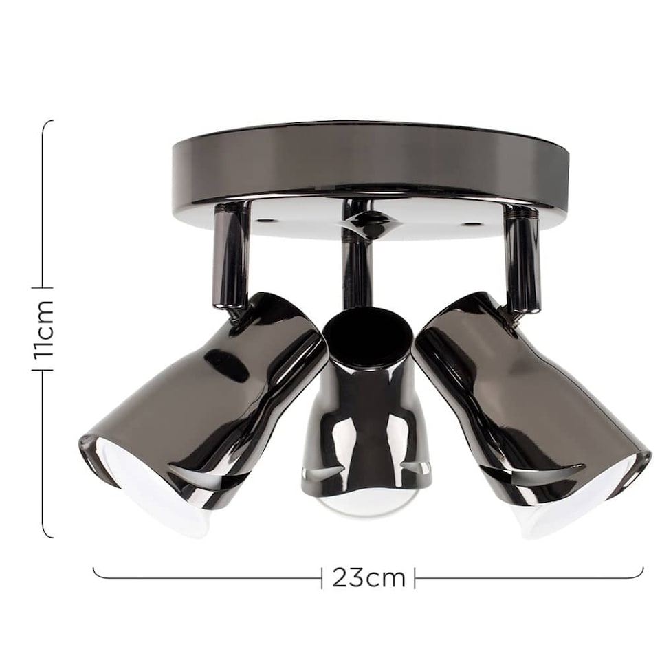 image 1 of ValueLights Sleek Spotlight Black Spotlight and Warm White Bulb
