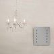image 2 of ValueLights Varuna Glass Droplet IP44 Rated Bathroom Chandelier Pendant Ceiling Light | Chrome