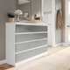 image 3 of Minimalist Chest of 8 Drawers - 88.3x120x35cm | White | White & Grey | 1