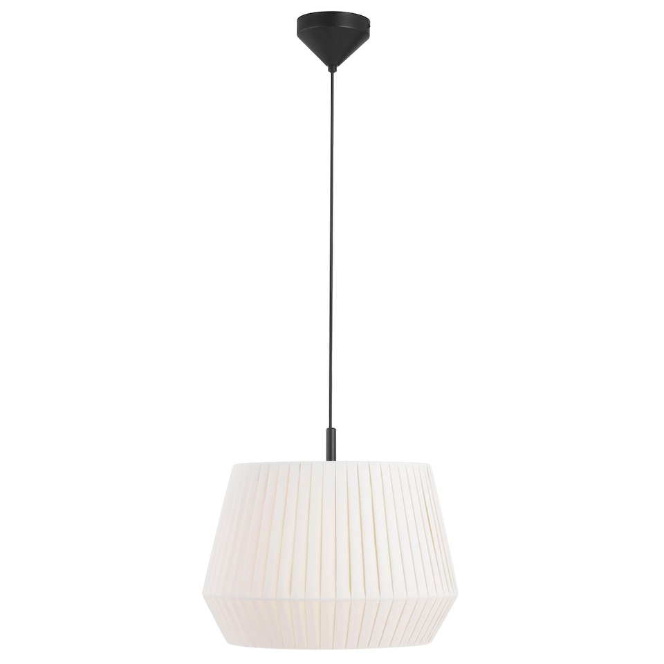 image 1 of Nordlux Dicte Indoor Pendant Light White Textile E27 Hand Pleated - Mains Powered, IP20 | White