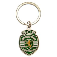 Sporting CP Crest Keyring - Green/White/Silver - One Size