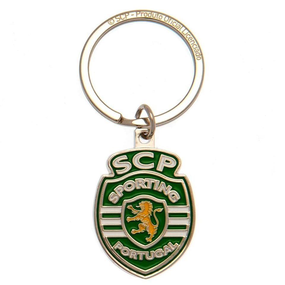 image 1 of Sporting CP Crest Keyring - Green/White/Silver - One Size