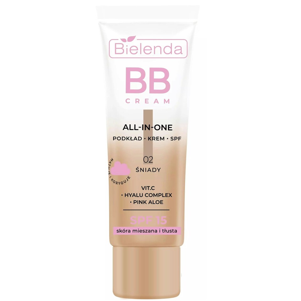 Bielenda BB Cream All In One For Combination And Oily Skin 02 Dark SPF15 30g N/A