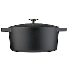 Cooks Professional Casserole Dish 26cm – Ovenproof Pan with Lid | Black | Matt Black