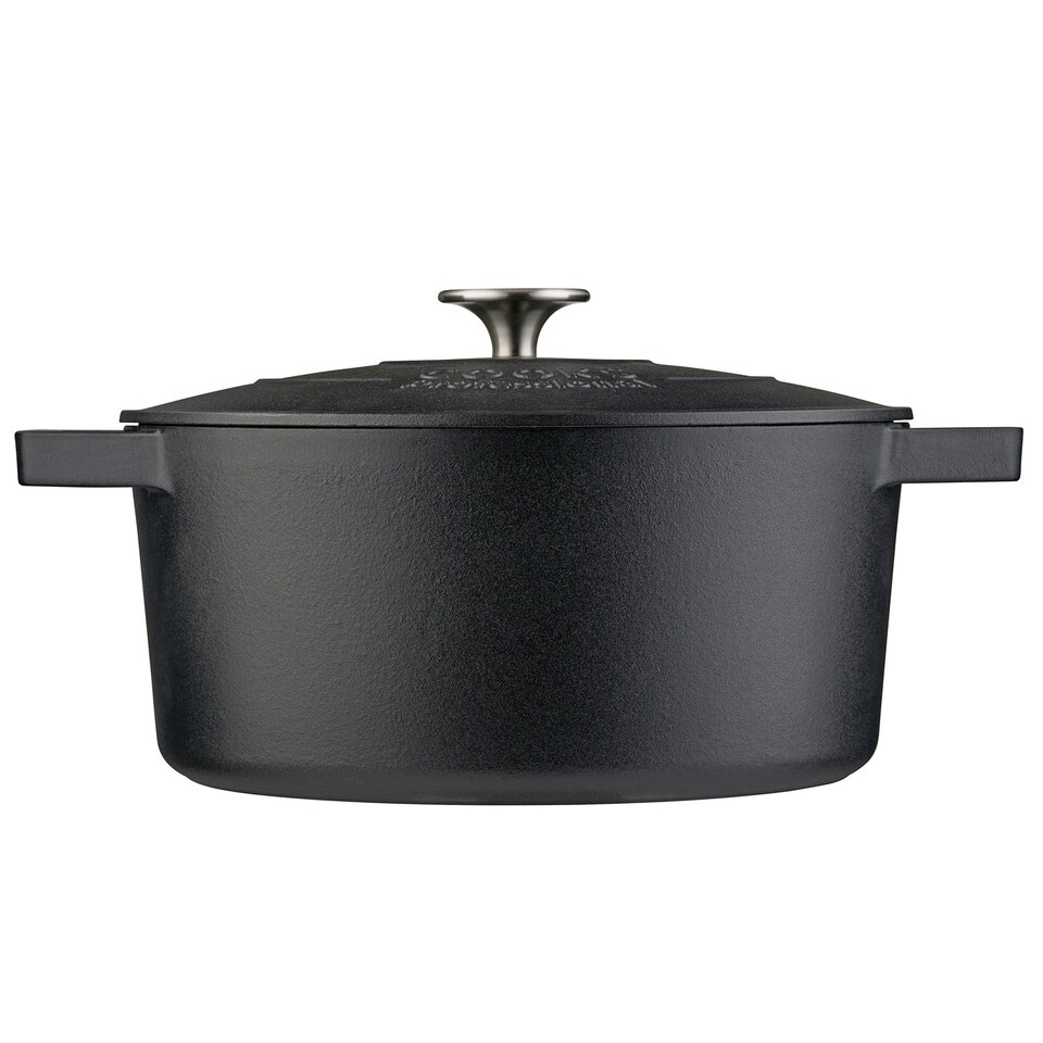 image 1 of Cooks Professional Casserole Dish 26cm – Ovenproof Pan with Lid | Black | Matt Black