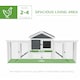 image 3 of PawHut Wood Chicken Coop Hens Cage Poultry House with Nesting Boxes Run