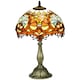 image 1 of HOMCOM Stained Glass Table Lamp, Handmade Antique Bedside Lamp