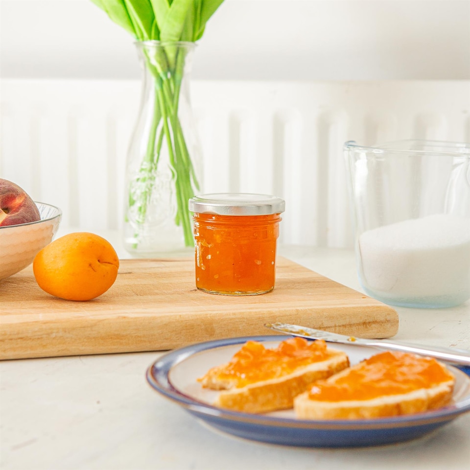 image 1 of Argon Tableware Glass Jam Jars with Lids - 110ml - Pack of 6