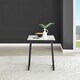 image 2 of Furniturebox Carson White Marble Effect Square Dining Table & 2 Green Pesaro Black Leg Chairs