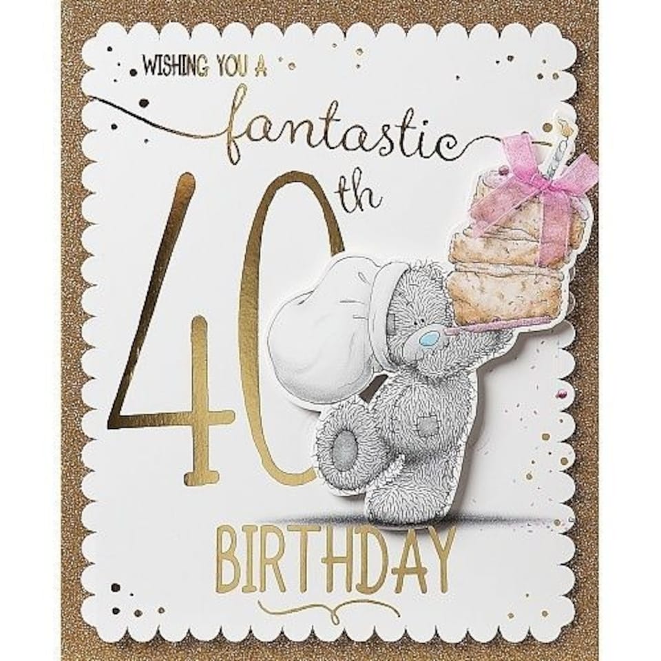 image 1 of Fantastic 40th Me to You Bear Luxury Boxed Birthday Card