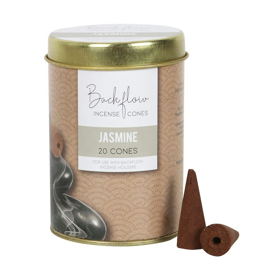image 1 of Something Different Elements Jasmine Jumbo Backflow Incense Cones (Pack of 120) - Brown/Gold - One Size