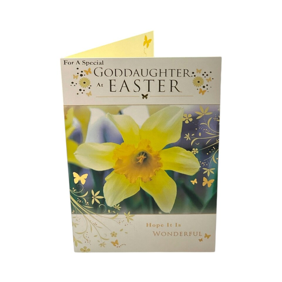 image 1 of For Goddaughter Photographic Daffodils Design Easter Card