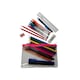 image 3 of Stationery Filled Pink Zip 8x5" Pencil Case with Colouring Pencils