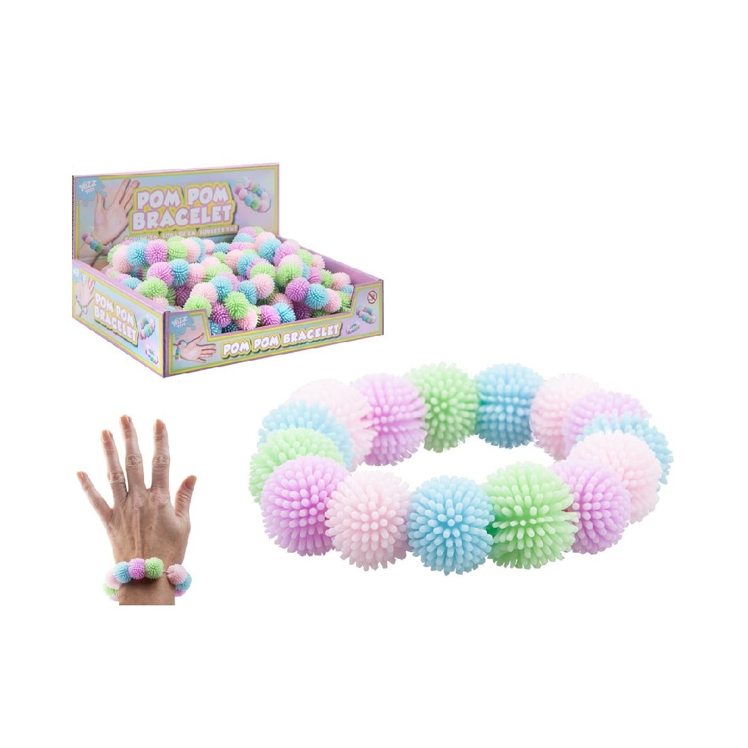 PMS Adorable Pastel Pom Pom 7Cm Bracelet Accessory